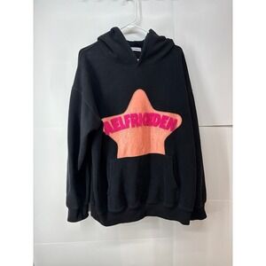 Aelfriceden Hoodie (Elfric Eden) Black Streetwear Hoodie with Star Appliqué